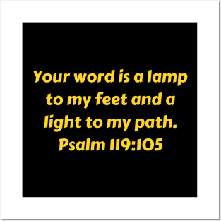 Bible Verse Psalm 119:105 Posters and Art